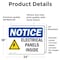Signmission Electrical Panels Inside Sign With Symbol, 24 in W x Rectangle, Vinyl Decal OS-2PACK-NS-D-1824-L-11673 - alternate 3